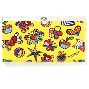 BRITTO SNAP CLOSURE WALLET: MINI ICONS * New*